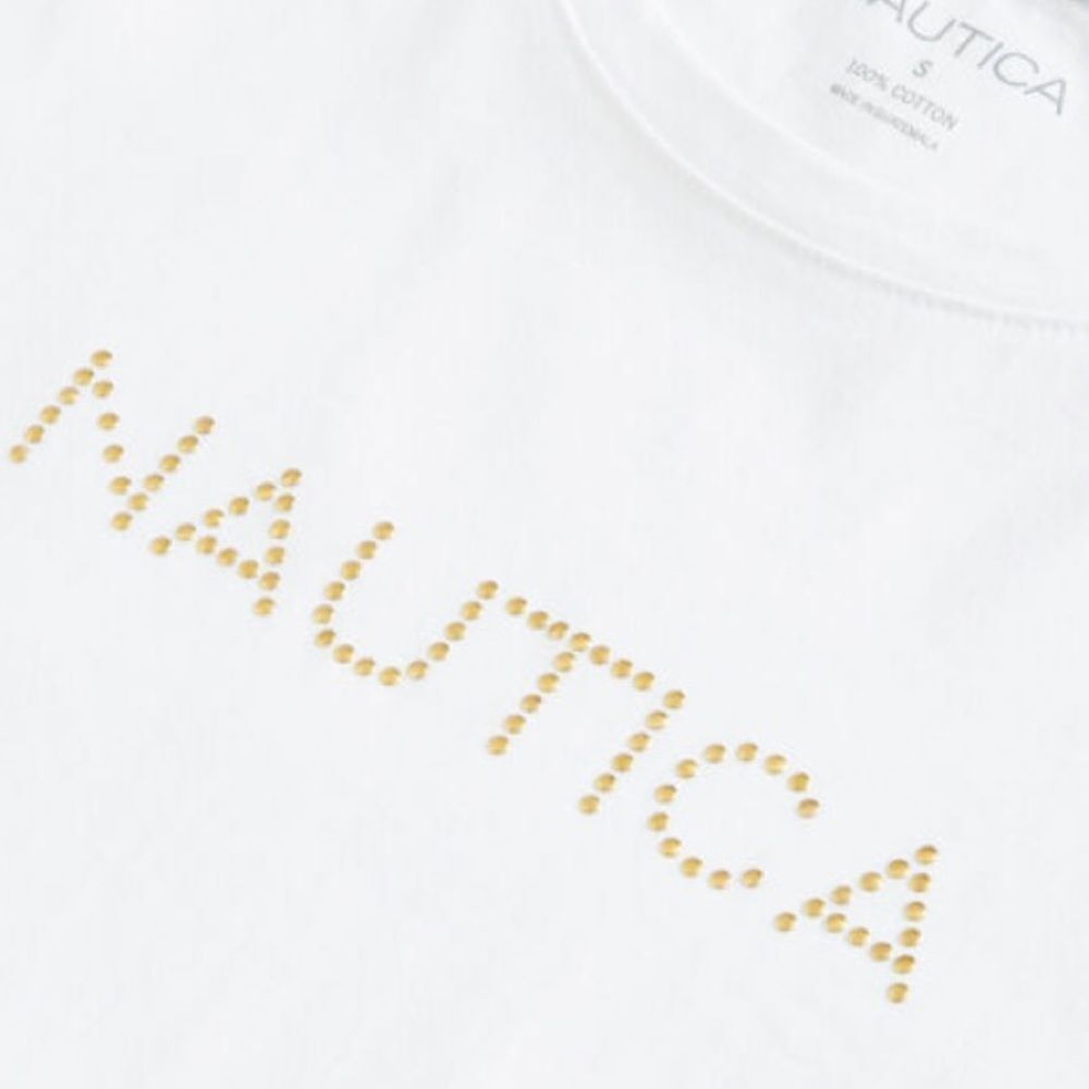Nautica Studded Logo Crewneck T-Shirt • Small • NWT - Picture 6 of 13